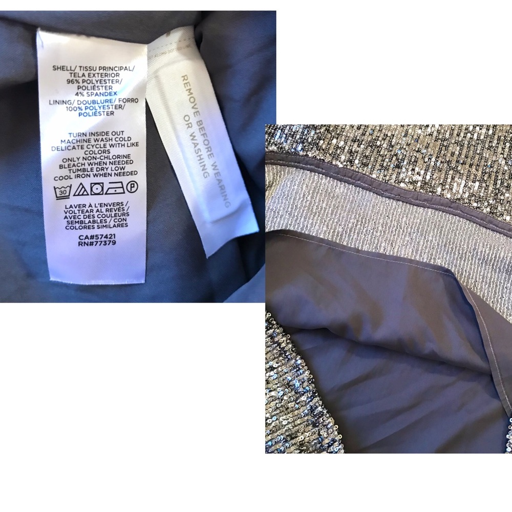 NWT Ann Taylor Silver Sequin Shift Cocktail Dress - Picture 16 of 16
